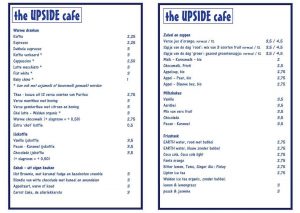 UPSIDE cafe menu